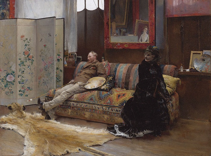 Gustave Courtois in his Studio by Pascal-Adolphe-Jean Dagnan-Bouveret 1852-1929 Sothebys